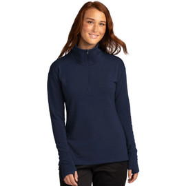 Ladies Sport-Wick ® Flex Fleece 1/4-Zip in Navy