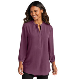 Port Authority Ladies 3/4-Sleeve Textured Crepe Tunic Model
