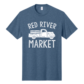 Red River Market T-Shirt Vintage Heather Blue Front