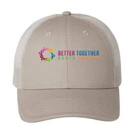 Better Together ND | Embroidered Khaki Trucker Hat