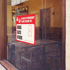 Pet Emergency Rescue Sticker Mockup
