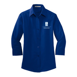 Soroptimist Logo 3/4-Sleeve Easy Care Shirt Royal