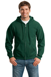 Model wearing Gildan® - Heavy Blend™ Full-Zip Hooded Sweatshirt