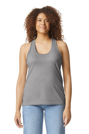 Gildan® Softstyle® Women's CVC Racerback Tank model front