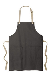 Port Authority® Canvas Full-Length Two-Pocket Apron front