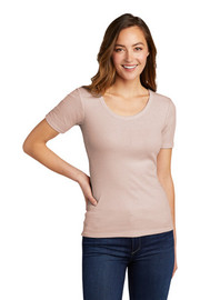 District® Women's VIT™ Rib Scoop Neck Tee model front
