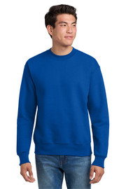 Hanes® Ultimate Cotton® - Crewneck Sweatshirt in model in blue