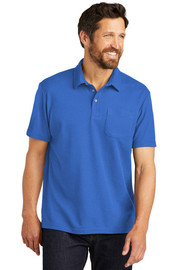 Port Authority® C-FREE® Cotton Blend Pique Pocket Polo model front