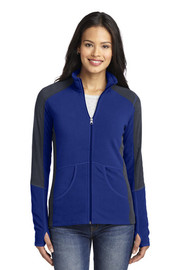 Port Authority® Women's Colorblock Microfleece Jacket model front