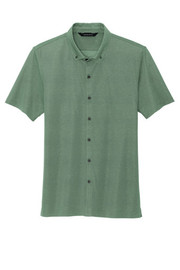 Mercer+Mettle® Stretch Pique Full-Button Polo front