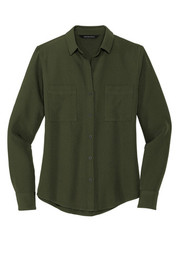 Mercer+Mettle® Women's Stretch Crepe Long Sleeve Camp