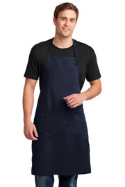 Port Authority® Easy Care Extra Long Bib Apron with Stain Release model front