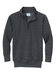 Port & Company® Youth Core Fleece 1/4-Zip Pullover Sweatshirt front