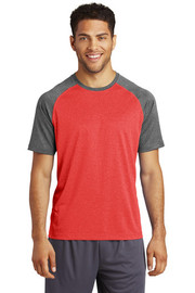 Sport-Tek ® Heather-On-Heather Contender ™ Tee model front