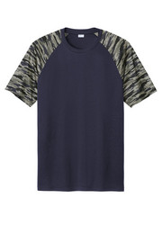 Sport-Tek® Drift Camo Colorblock Tee front