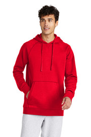 Model wearing Sport-Tek® Drive Fleece Pullover Hoodie facing front
