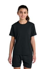 Sport-Tek® Youth Club Short Sleeve Crew model front