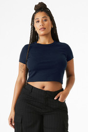 BELLA+CANVAS® Women's Micro Rib Baby Tee model front