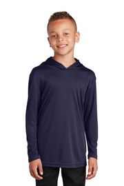 Youth Sport-Tek Competitor hoodie model front view 