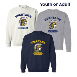 Fargo North Spartans Basketball Crewneck Sweatshirt