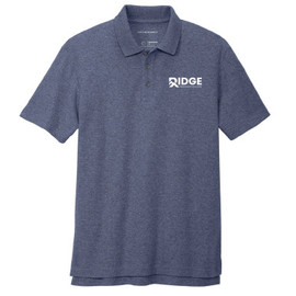 The Ridge Port Authority C-FREE Cotton Blend Pique Polo Navy Heather