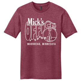 Mick's Office | Mick's Office Coin Flip T-Shirt Heathered Cardinal