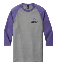 The Singers 3/4-Sleeve Raglan Tee Purple Frost/Grey Frost