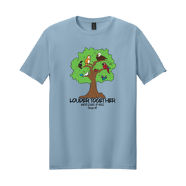 Amped School of Music Louder Together Adult Tee Stone Blue Front