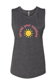 Spread Your Sunshine Muscle Tank Charcoal