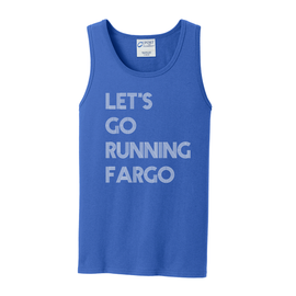 Let's Go Running Retro Tank Royal and White