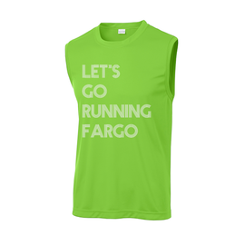 Let's Go Running Retro Neon Men's Tank Lime Shock