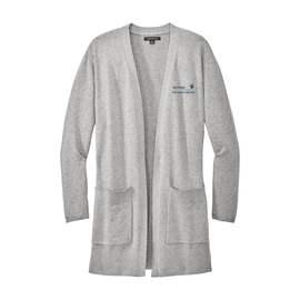 Red River Children's Advocacy Center Ladies Embroidered Cardigan Gusty Grey Heather