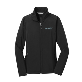 Red River Children's Advocacy Center Ladies Embroidered Softshell Jacket Black