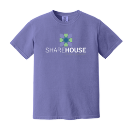 ShareHouse Pigment Dyed Logo Tee Violet