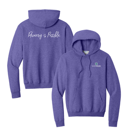 ShareHouse Recovery is Possible Hoodie Heather Purple