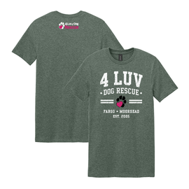 4 Luv of Dog Athletic Tee Heather Military Green