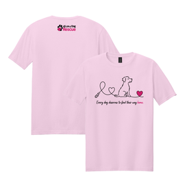 4 Luv of Dog Way Home Tee Light Pink