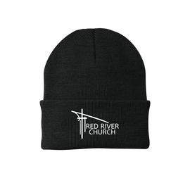 Red River Church Embroidered Beanie Black