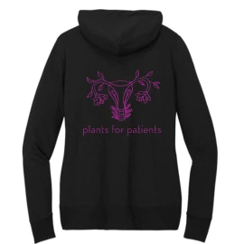 Plants for Patients Zip-Up Hoodie Uterus