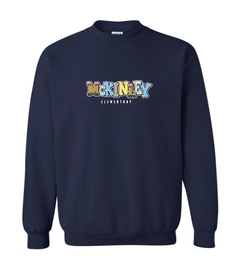 McKinley Elementary Adult Crewneck Sweatshirt Navy McKinley Elementary