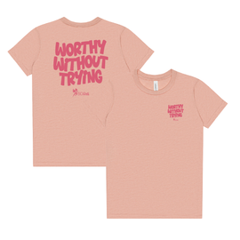 BIO Girls Worthy Youth Tee Peach Triblend