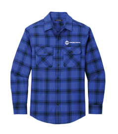 Applied Digital Men's Plaid Flannel Shirt Royal/Black
