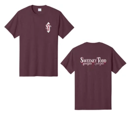 Sweeney Todd Barber T-Shirt Heather Athletic Maroon
