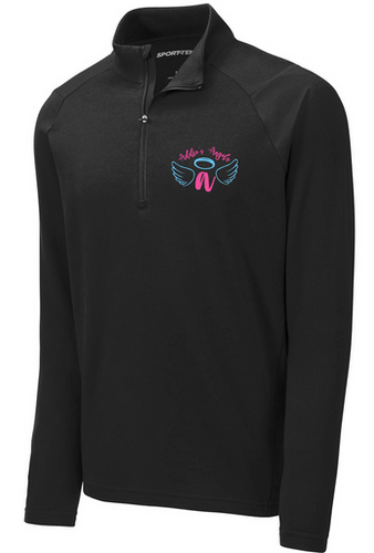 Addie's Angels Unisex 1/2 Zip Blue/Pink Logo