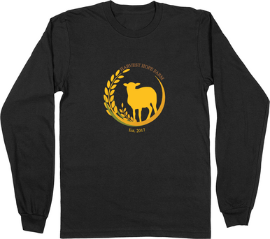 Harvest Hope Farm Logo Long Sleeve Tee Black