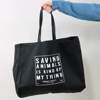 Humane Society of the Lakes Jumbo Tote Black 1