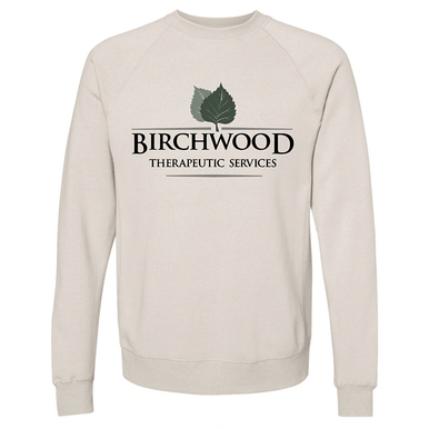 Birchwood Therapeutic Services raglan sweatshirt with 52/48 cotton/poly blend