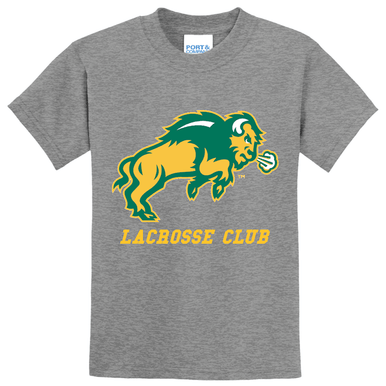 NDSU Men's Lacrosse Club | Youth Core Blend T-Shirt Athletic Heather Bison Logo