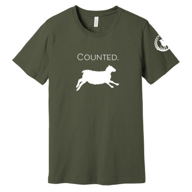 Harvest Hope Farm Counted T-Shirt Olive
