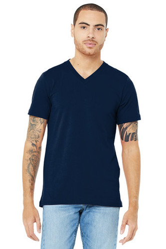 BELLA+CANVAS ® Unisex Jersey Short Sleeve V-Neck Tee model front